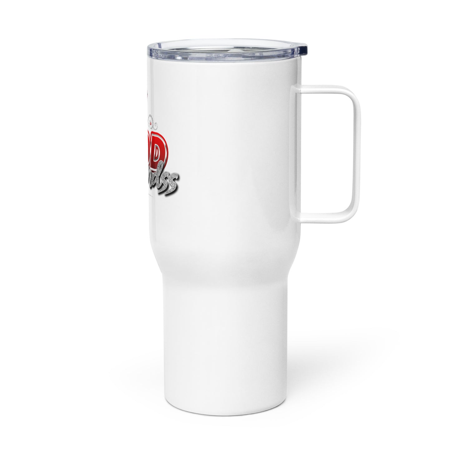 Travel mug with a handle