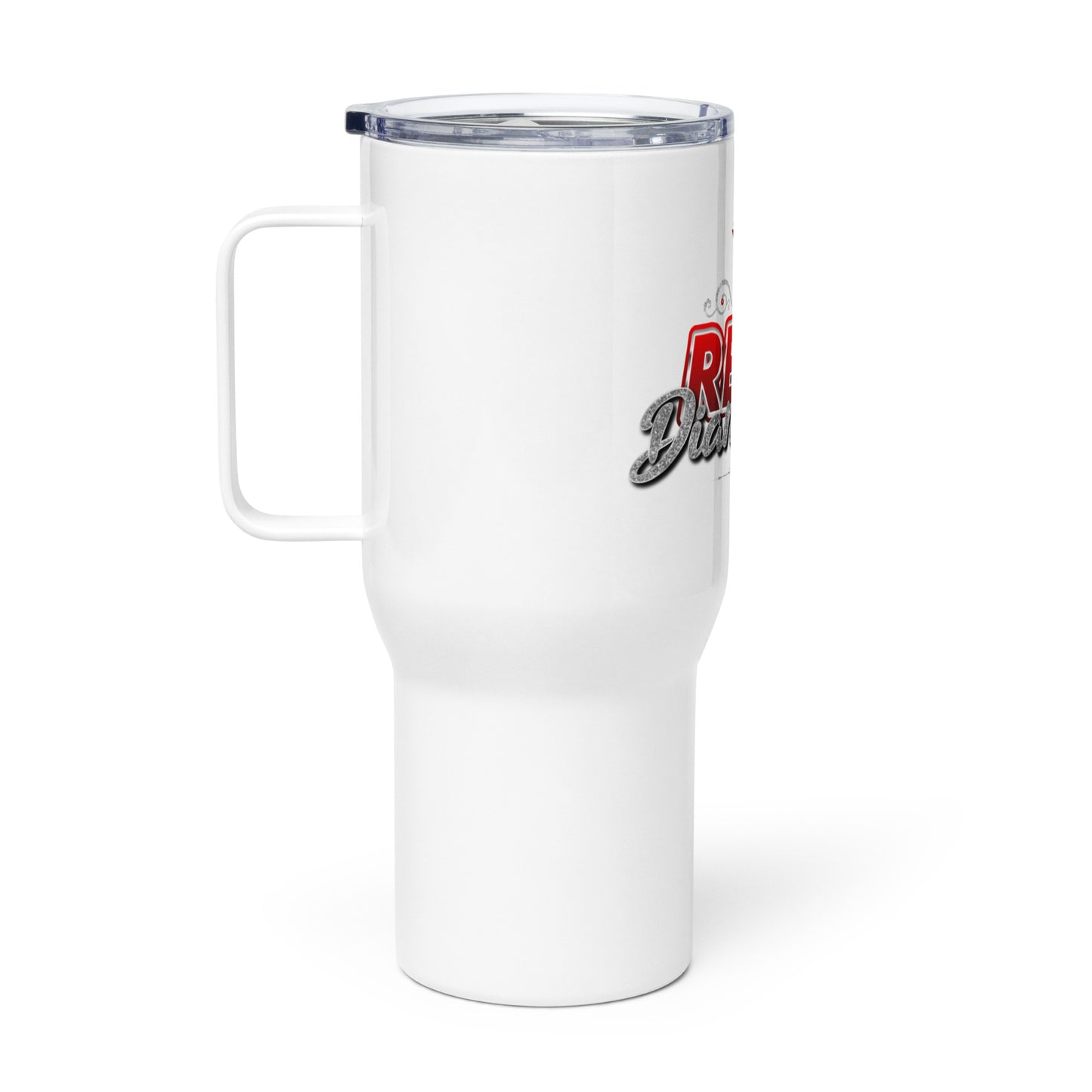 Travel mug with a handle